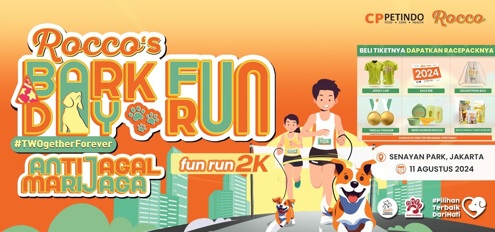 Rocco's Bark Day Fun Run - 11 Agustus 2024