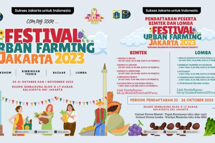 Festival Urban Farming Jakarta 2023 (30 Oktober-1 November 2023)
